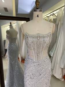 最新定制水晶珠饰舞会礼服2025奢华优雅亮片复古女装 - Product Image 2