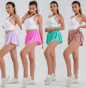 Pantaloncini sportivi fluenti per donne che corrono pantaloncini da Tennis a <span class=keywords><strong>farfalla</strong></span> per ragazze 2-in-1 a doppio strato comodi pantaloncini ad asciugatura rapida - Product Image 6