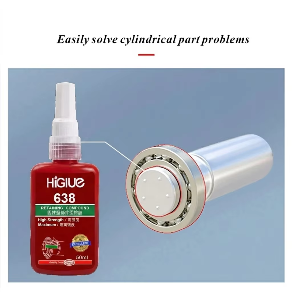 Keo HiGlue 638 yếm khí đóng rắn nhanh, dùng liên kết trục, bánh răng, ròng rọc và các chi tiết hình trụ tương tự