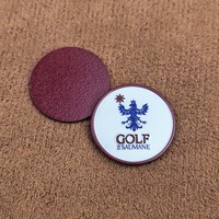 Marqueur de balle de golf 3D en alliage de zinc magnétique personnalisé avec logo et clip de chapeau, design fourche de golf, écologique, portable, pour usage extérieur, vente en gros