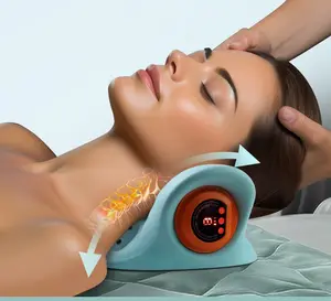 Travesseiro cervical e massageador de pescoço Traction Harmony EMS com função de aquecimento e vibração