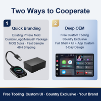 Oem/odm Kotak Mobil Nirkabel Terbaik 3-in-1 Wireless Carplay & Android Auto Multimedia Allwinner H618 3 En 1 Adaptor