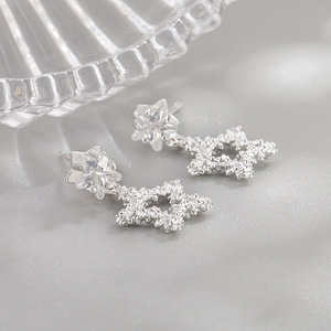 Aretes largos de perlas, joyas de plata 925 al por mayor, joyería de acero inoxidable, pendientes a prueba de agua - Product Image 1