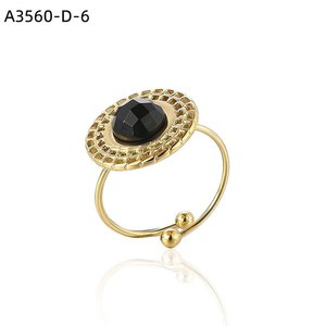 Anillo de Moda con PIEDRA NATURAL A3560 para Mujer, Joyería de Alta Calidad - Product Image 1