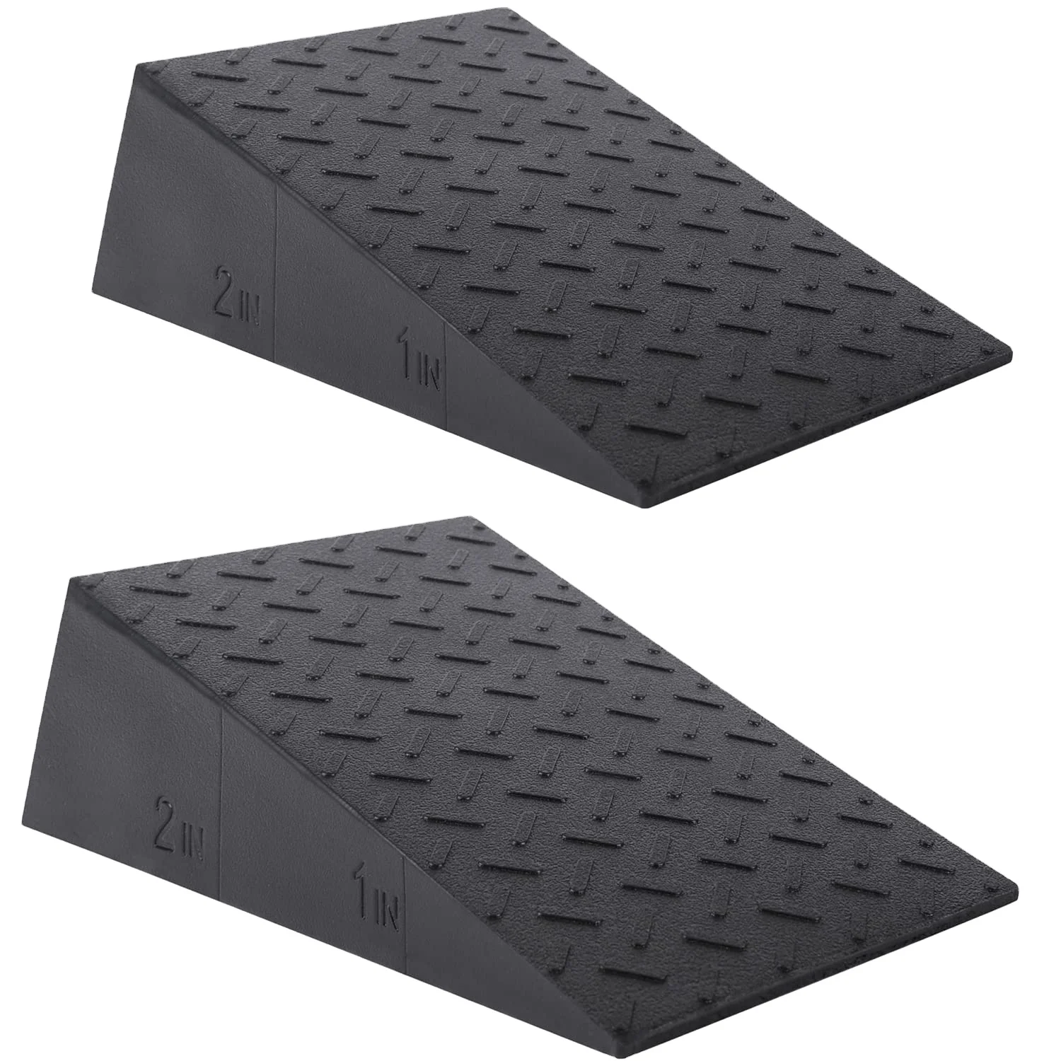 Cales De Squat En Caoutchouc PP - Lot De 2, 31.5x15.5x8.5 Cm - Pour Améliorer La Posture Et L'équilibre - Pilates, étirements Mollets