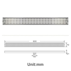 <span class=keywords><strong>Scarico</strong></span> acqua bagno lavello griglia in acciaio inox rettangolo lungo trappola <span class=keywords><strong>di</strong></span> <span class=keywords><strong>scarico</strong></span> <span class=keywords><strong>per</strong></span> WC - Product Image 2