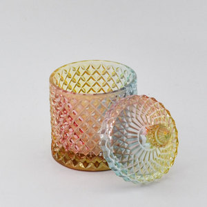 Tùy Chỉnh Tinh Tế DIY Rỗng Pha Lê Nến Thơm <span class=keywords><strong>Jar</strong></span> Hộ Gia Đình Pha Lê Thủy Tinh La Mã Trụ Cột Người Giữ Ngọn Nến - Product Image 3