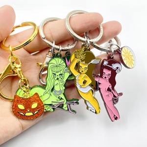 High Quality Personalized Custom Logo 3D Carabiner Metal Keychain Fashion Vintage Cartoon Enamel Cute <b>for</b> Bag Pendant - Product Image 1