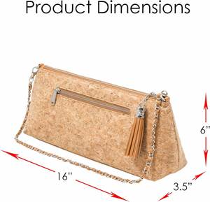 Personalized Fashion Single <b>Bottle</b> Wine Purse | Thermal Insulated Clutch Tote for Women (<b>Cork</b>) - Product Image 3