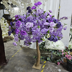 T Table Decore Mariage <span class=keywords><strong>Fleur</strong></span> Rose Arbre Centre de Table Artificielle <span class=keywords><strong>Violette</strong></span> <span class=keywords><strong>Fleur</strong></span> de Cerisier Fausse Glycine Arbre Artificiel à Vendre - Product Image 3