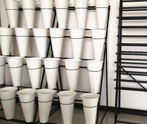 Giá để hoa kim loại hiện đại, nhiều tầng, tùy chỉnh, một mặt, di động, dùng cho cửa hàng hoa - Product Image 6