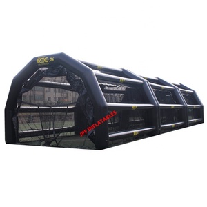 Hot bán 40ft dài bán buôn Inflatable bóng chày batting lồng với có thể tháo rời Net, Inflatable batting lồng lều với lưới - Product Image 2