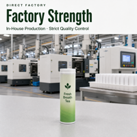 Tube à comprimés effervescents étanche avec déshydratant intégré, bouchon à clapet, tube à pilules en plastique de qualité alimentaire, logo personnalisé, directement de l'usine