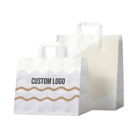 Sac en papier carton blanc mat de qualité supérieure pour chocolats, bonbons et confiseries de luxe