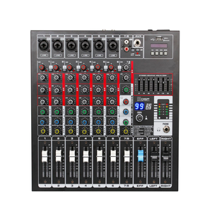 Sistema de Sonido Profesional para <span class=keywords><strong>DJ</strong></span>, Mezclador de Audio con 99 Efectos DSP, Reproductor de MP3, Consola de Mezclas - Product Image 1