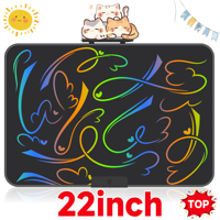 Tablette d'apprentissage portable LCD 22 pouces en gros, tablettes d'écriture numériques, tablettes d'écriture LCD, jouets de dessin colorés pour enfants