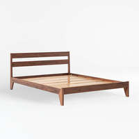 Modernes Design Kingsize-Bettgestell aus massivem Eichen- und Kiefernholz mit Schubladen, hochwertiges Schlafzimmermöbel für den Heimgebrauch.