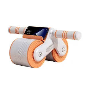 Ab Wheel Roller inti, latihan kekuatan otomatis Roller perut peralatan latihan Ab untuk latihan inti Gym rumah