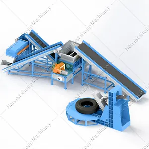 Industrial Recycled MachineMulti Automatic PLC whole tire shredder tyre shredding machine tire recycling machine