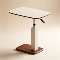 Bureau d'ordinateur portable réglable en hauteur, table d'appoint relevable pour chambre à coucher et usage domestique