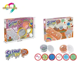 Novo Criativo DIY Kit Engraçado Slime Slime Cristal Lama Lodo Projetos Misturados Com Spareparts de Fadas Feliz Presente Para As Crianças