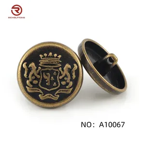 Botón de costura de Metal con logotipo personalizado, accesorio de aleación, redondo, para ropa, precio de fábrica