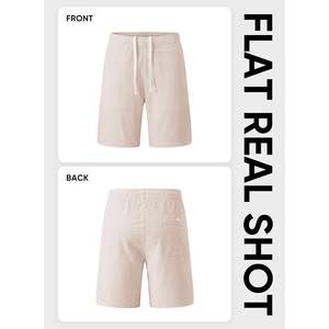 2025กางเกงขาสั้นผู้ชายแบบลำลองมีเชือกผูกเอวยางยืดพร้อมตะเข็บขนาด7นิ้วกางเกงขาสั้นชายหาดมีกระเป๋า - Product Image 6