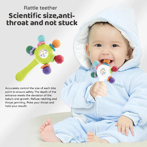 En gros Jouets hochets pour bébé, Balle <span class=keywords><strong>Manhattan</strong></span> Atom sonore, Anneau de dentition pour bébé, Jouet sensoriel tactile, Anneau de dentition, Bâtonnet de grattage manuel - Product Image 4
