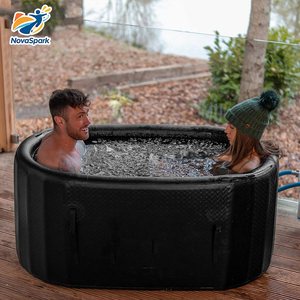 Vasca da Bagno Gonfiabile Quadrata Premium in PVC Drop Stitch per Immersione in Acqua Fredda con Funzione Terapeutica Spa - Product Image 2