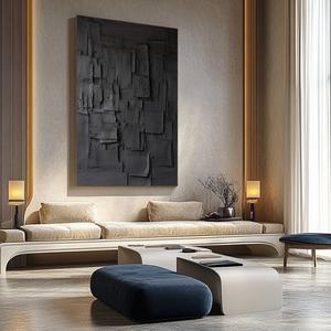 Pintura al Óleo Abstracta Pintada a Mano por un Artista, Arte de Pared en Lienzo para Sala de Estar Moderna, Decoración Minimalista para Hoteles - Product Image 6