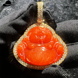 จี้พระมิตรายะสั่งทำใหม่ ประดับ<span class=keywords><strong>เพชร</strong></span>ทรงกลมทองคำ 9K-18K พร้อมใบรับรอง IGI/GIA สำหรับงานแต่งงานสุดหรู - Product Image 1