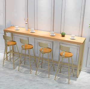 Simple and Modern Household <strong>Marble</strong> <strong>bar</strong> <strong>Table</strong> and Chair High-legged Long Narrow <strong>bar</strong> Combination - Product Image 1