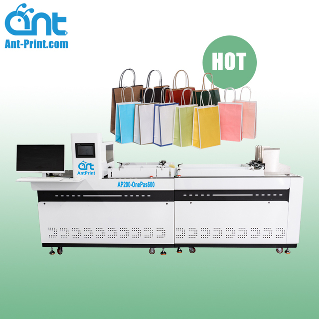 High Quality Injket Single Pass Small Paper Bag Logo Digital Mini Printer for Custom Kraft Paper Bags Paper Bag Printing Machine