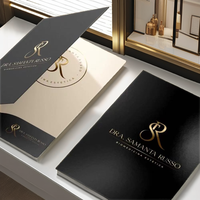Dossiers A4 personnalisés avec logo imprimé, finition estampée à chaud, pour hôtel, restaurant, spa, club, stockage de documents