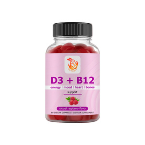 Gomitas de Vitamina D3 + B12 Disponibles para Pedidos al por Mayor, Favorecen la Energía y el Estado de Ánimo Sostenidos con Folato, Suplemento Energético - Product Image 1