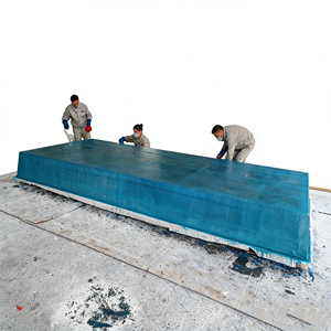 Hoge Sterkte Glasvezel Vis Kweektank Aquacultuur Incubator Symbiose Tank Incubatiebad voor Viskwekerijen Lassen Snijden 2x6m - Product Image 2