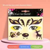 Autocollants pour le visage à paillettes, autocollants décoratifs pour le visage autocollants pour Halloween, carnaval, festival et maquillage de fête