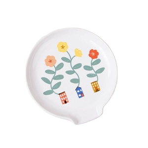 Calcomanía de Casa de flores, recuerdo de boda personalizado, cuchara de cerámica, soporte de cuchara para encimera de cocina - Product Image 1