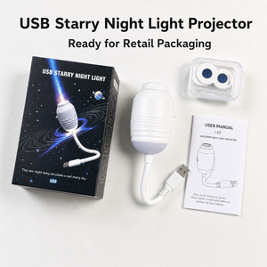 Mini Proyector de Estrellas USB, Luz Nocturna con 1/3/6/12 Películas, Luz Ambiental de Cielo Estrellado, Control por Sensor, para el Hogar - Product Image 1