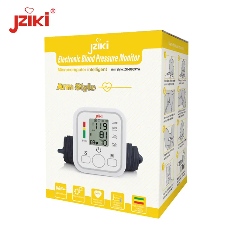 Electronic Digital Tensiometer Bp Monitor Blood Pressure Monitor Automatic Medical Sphygmomanometer Tensiometre BP Machine
