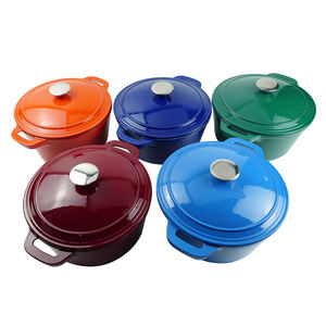 Grande casserole <span class=keywords><strong>en</strong></span> <span class=keywords><strong>fonte</strong></span> multicolore de haute qualité casseroles marmite <span class=keywords><strong>four</strong></span> hollandais avec couvercle ustensiles de cuisine de qualité - Product Image 1