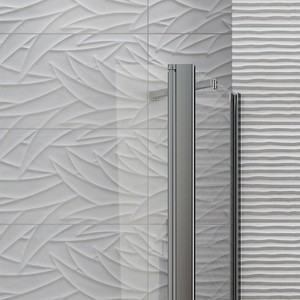 Kamalu-Cabina de ducha sin marco, puerta corredera moderna, 80x105, esquina con apertura de salón, vidrio templado - Product Image 4