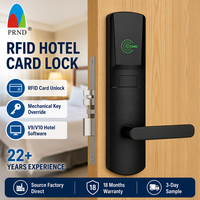 Cerradura de Puerta Digital con Tarjeta RFID, Aleación de Aluminio, Sistema de Cerradura Inteligente Electrónica sin Llave para Hotel, con Software