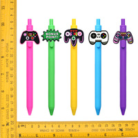 Autocollants en caoutchouc souple pour console de jeu de style nouveau, pour le bricolage, papeterie pour étudiants et usage au bureau, stylo bille coloré