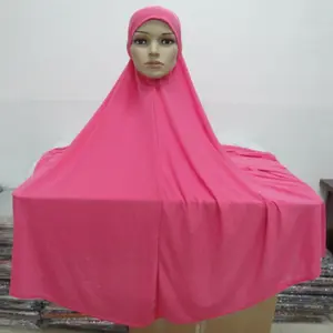 थोक Stretchy मुस्लिम हिजाब मामूली इस्लामी लंबे समय सिर दुपट्टा प्रार्थना Niqab पोशाक बुर्क़ा