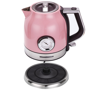 Electric <b>Kettle</b> With Thermometer 1.7L <b>Temperature</b> <b>Control</b> Automatic Shut Off 360 Degree Base Stainless Steel Pink - Product Image 1