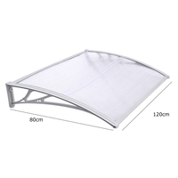 Auvent de fenêtre en polycarbonate bleu pliable, protection contre les UV et la pluie