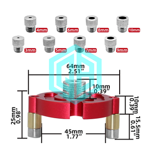 עץ מעטה מרכוז עצמי מעטה קידוח ערכת חריטה חור אנכי קידוח מדריך אגרוף עם 3-10 מ "מ - Product Image 2