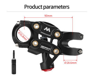 MEROCA-<span class=keywords><strong>Guidon</strong></span> à suspension pneumatique à cinq maillons pour VTT, route et gravier, absorbant les chocs de qualité supérieure, pour VTT et sentiers tout-terrain - Product Image 4