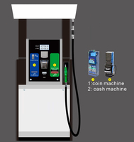 Dispensador de Combustible Ecotec con Máquina de Efectivo, Máquina de Monedas, Dos Boquillas, Bomba Dispensadora de Gasolina para Gasolinera